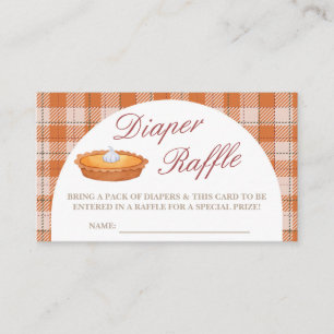 Cutie Pie Herfst Baby shower Luier Raffle Kaart
