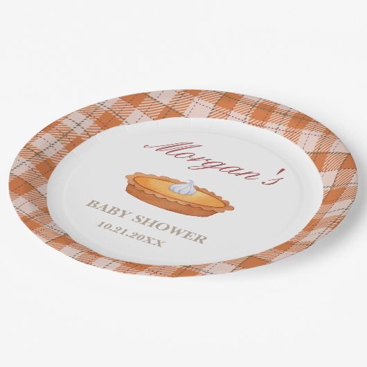 Cutie Pie Herfst Baby shower Papier Bord (Gekanteld)