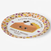 Cutie Pie Herfst Baby shower Papieren Bordje (Gekanteld)