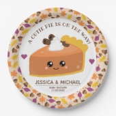 Cutie Pie Herfst Baby shower Papieren Bordje (Voorkant)