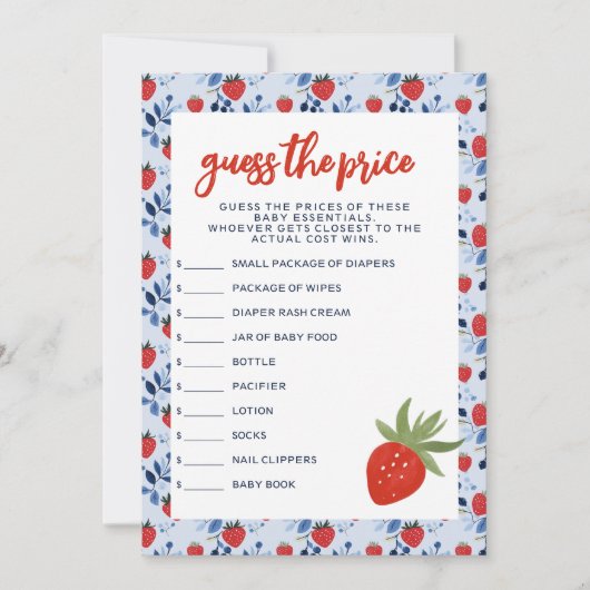 Cutie Pie Herfst Baby shower Raad de prijs Kaart (Voorkant)