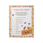 Cutie Pie Herfst Baby shower Raad de prijs Notitieblok (Linkerzijde)