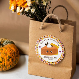 Cutie Pie Herfst Baby shower Ronde Sticker