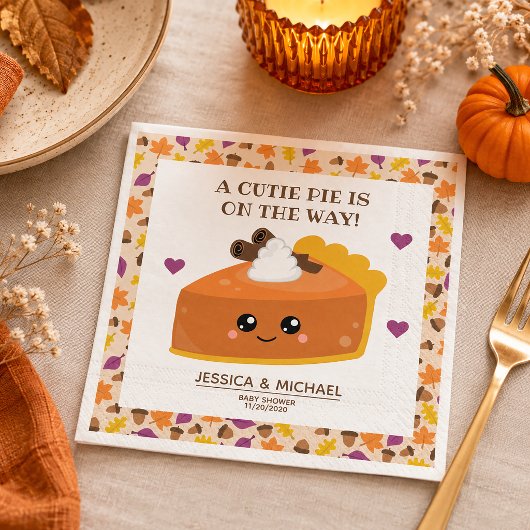 Cutie Pie Herfst Baby Shower Servet