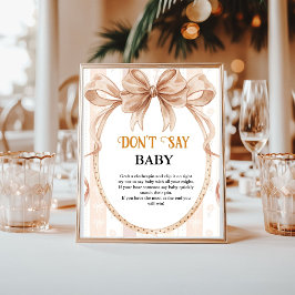 Cutie pie herfst boog niet zeggen baby baby shower poster