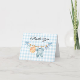 Cutie Pie Herfst Boy Baby shower Bedankt Card