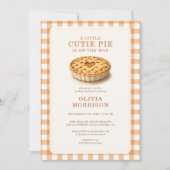 Cutie Pie Herfst Gingham Baby Shower Kaart (Voorkant)