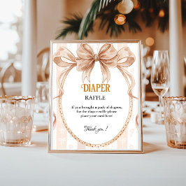 Cutie pie herfst Luier verloting baby shower teken Poster