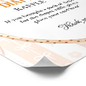 Cutie pie herfst Luier verloting baby shower teken Poster (Hoek)