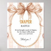 Cutie pie herfst Luier verloting baby shower teken Poster (Voorkant)