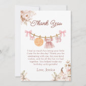 Cutie Pie Herfst Meisje Baby shower Bedankt kaart (Voorkant)