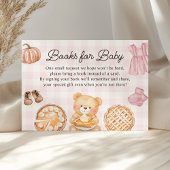 Cutie Pie Herfst Meisje Baby shower Boeken voor Ba Informatiekaartje