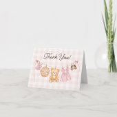 Cutie Pie Herfst Meisje Baby shower Display Douche Bedankkaart (Voorkant)
