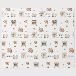 Cutie Pie is het bakken van de herfst Herfst Baby  Cadeaupapier