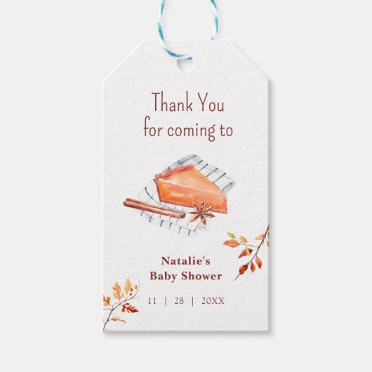 Cutie Pie is onderweg Baby shower bedankt Cadeaulabel (Voorkant)