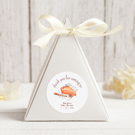 Cutie Pie is onderweg Baby shower bedankt Ronde Sticker