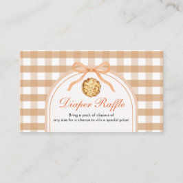 Cutie Pie is onderweg Baby shower Luier Raffle Informatiekaartje