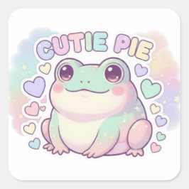 Cutie Pie Kikker Sticker Schattige Glitter Kikker 