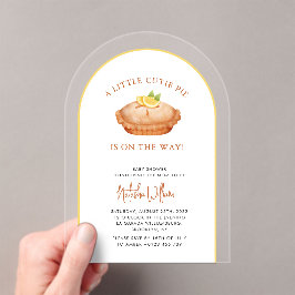 Cutie Pie Lemon Baby shower Acryl Uitnodiging