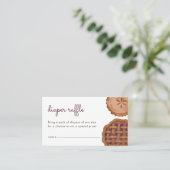 Cutie Pie Luier Raffle Baby shower Inzetstuk Kaart Visitekaartje (Staand voorkant)