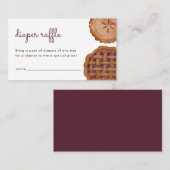 Cutie Pie Luier Raffle Baby shower Inzetstuk Kaart Visitekaartje (Voorkant / Achterkant)