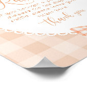 Cutie Pie Luier Raffle Gingham genderneutraal Poster (Hoek)