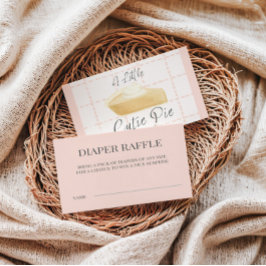 Cutie Pie Luier Raffle Ticket – Herfst Baby shower Informatiekaartje