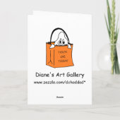 Cutie-Pie met pompoen - Halloween Kaart (Achterkant)