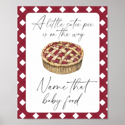 Cutie pie - noem dat baby eten poster (Voorkant)