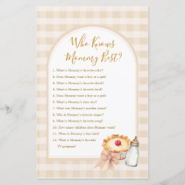 Cutie Pie Pastel Gingham Wie kent mama beste spel