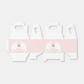 Cutie Pie Pastel Pink Bow Gingham Fall Baby Shower Bedankdoosjes (Uitgevouwen)