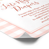 Cutie Pie Pastel Pink Gingham Late Night Diapers Poster (Hoek)