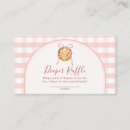 Cutie Pie Pastel Roze Baby Shower Luier Raffle Informatiekaartje