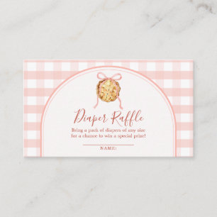 Cutie Pie Pastel Roze Baby Shower Luier Raffle Informatiekaartje