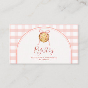 Cutie Pie Pastel Roze Geruite Baby Shower Cadeau L Informatiekaartje