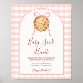 Cutie Pie Pastel Roze Geruite Baby Sokken Jacht Poster