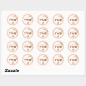 Cutie Pie Pompoen 2e Verjaardag Ronde Sticker (Vel)