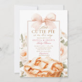 Cutie Pie Pompoen Bloemen Bow Uitnodiging (Voorkant)