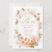 Cutie Pie Pompoen Bloemen Bow Uitnodiging (Voorkant)