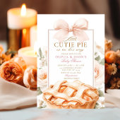 Cutie Pie Pompoen Bloemen Bow Uitnodiging
