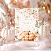 Cutie Pie Pompoen Bloemen Bow Uitnodiging