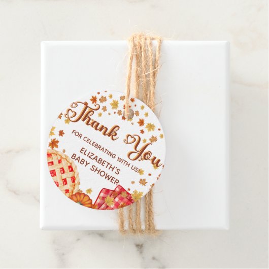 Cutie Pie Pompoen Herfst Baby shower Dank u Bedankjes Labels (In situ)
