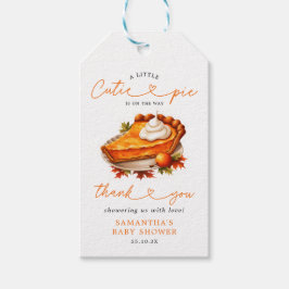 Cutie Pie Pompoen Herfst Baby shower Dank u Cadeaulabel