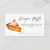 Cutie Pie Pompoen Herfst Baby shower Luier Raffle Informatiekaartje (Voorkant)