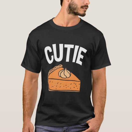 Cutie Pie Pompoen Pie Thanksgiving Voor T-shirt (Voorkant)