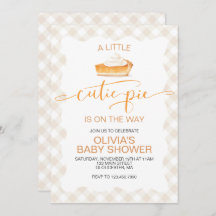 Cutie Pie pompoentaart Herfst plaid Baby shower