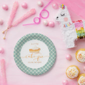 Cutie Pie pompoentaart Herfst plaid baby shower Papieren Bordje (Feest)