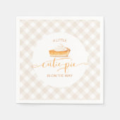 Cutie Pie pompoentaart Herfst plaid baby shower Servet (Voorkant)