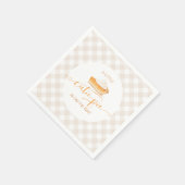 Cutie Pie pompoentaart Herfst plaid baby shower Servet (Hoek)