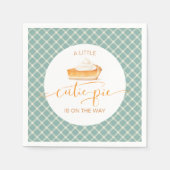 Cutie Pie pompoentaart Herfst plaid baby shower Servet (Voorkant)